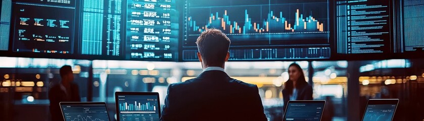 Poster - Business Team Analyzing Data in Modern Office Setting