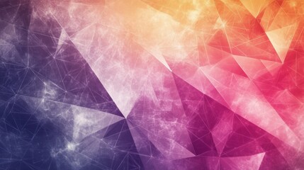 Poster - Geometric abstract background with overlapping triangles and polygons in different shades, creating a sense of depth and dimension.