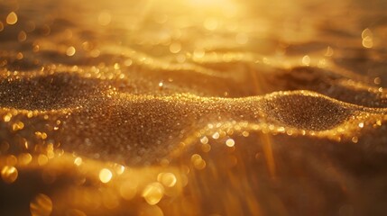 Aufkleber - Warm sand texture with bright bokeh effect