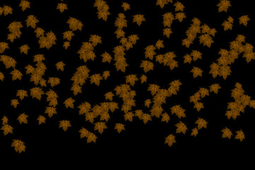 Wall Mural -  Wave of falling leaves. Pattern of autumn leaves falling gently. Vector illustration