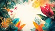 © Pat J. - A colorful array of exotic leaves and abstract shapes, creating a vibrant summer-themed design