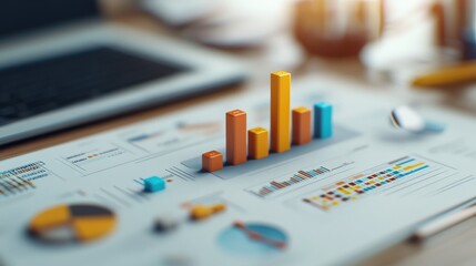 Poster - Analyzing business growth trends through visual data representation for strategic decision making