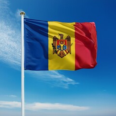 Wall Mural - Moldovan flag of Moldova, AI generated