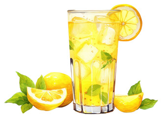 Canvas Print - PNG Lemonade cocktail fruit drink.