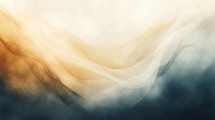 Fototapete - Abstract watercolor background with flowing brush strokes and soft shades creating a calm and artistic effect.