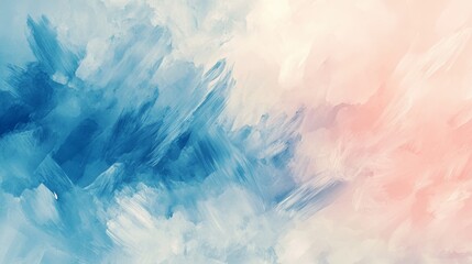 Fototapete - Watercolor-inspired background with soft brush strokes in pastel tones, perfect for creating beautiful and gentle designs.