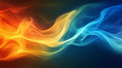  - An abstract gradient background with soft, flowing color transitions from warm to cool tones,