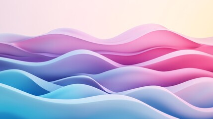 Leinwandbilder - Abstract wave background with flowing waves and soft gradients, creating a sense of movement and serenity in the design.