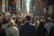 © Imagentive - Man in Suit Walking Through a Busy City Street