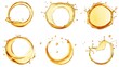 © Serhii - Collection of Circular Gold Splashes on White Background
