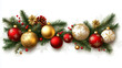 © MariAnnaCreative - border of fir branches with toys