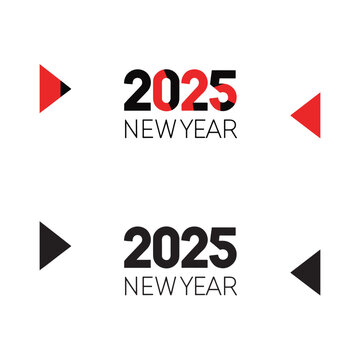 2025 Happy New Year design vector. trendy new year 2025 design template.