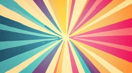Poster - Abstract Colorful Sunburst Background