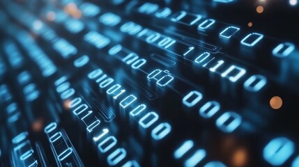 Poster - Abstract Digital Binary Code Background