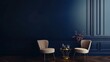© MdAnontoIslam - Modern Minimalistic Concrete Coworking Office room with Blank Walls, High Ceilings,and Mockup Frame