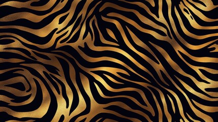 Golden Zebra Stripes Background