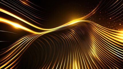 Poster - Abstract Golden Lines