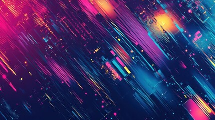 Poster - Abstract Neon Lines