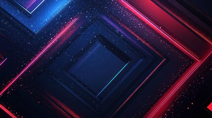 Poster - Abstract Neon Geometric Background