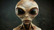 © Cla78 - Portrait of an alien with big eyes on a dark background
