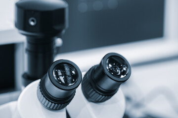 Poster - Optical microscope slides close-up
