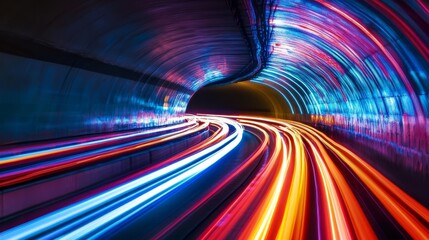 Abstract Motion in Illuminated Tunnel