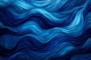 Abstract blue wave background with dynamic lines and patterns.