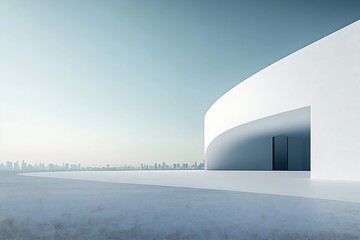 Aufkleber - Contemporary Urban Skyline Seen from Modern Architectural Perspective : Generative AI