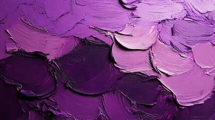 Poster - Vibrant Purple Abstract Oil Painting Texture with Expressive Strokes : Generative AI