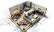 © DASHINKAN - interior design template created using generative artificial intelligence