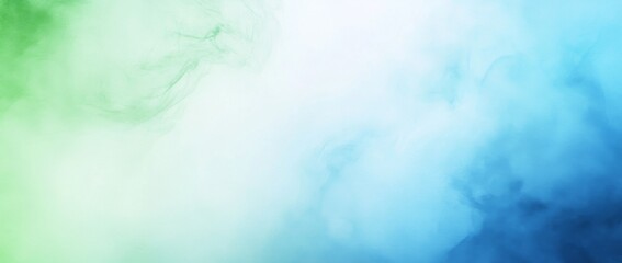 Soft blue and green watercolor gradient background with blurred texture and ample copy space for design elements