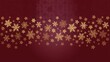 © lisa - Abstract Pattern of Gold Snowflakes on a Burgundy Background