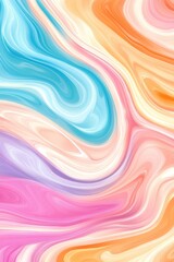 Poster - Flowing Organic Shapes in Vibrant Colors Create a Mesmerizing Digital Watercolor Experience