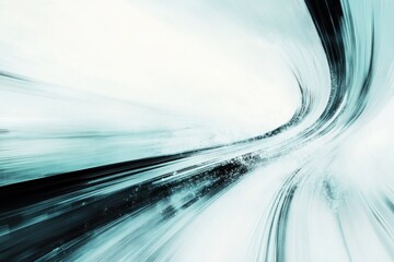 Poster - A Dynamic Winter Road Winds Through a Serene, Snowy Landscape Under the Fresh, Crisp Air