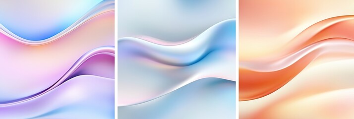 Poster - Dynamic Liquid Shapes in Fresh Colors Create a Vibrant and Fluid Design Across the Canvas