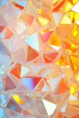 Poster - Shimmering Crystal Reflections in Vibrant Warm and Cool Colors at Sunset