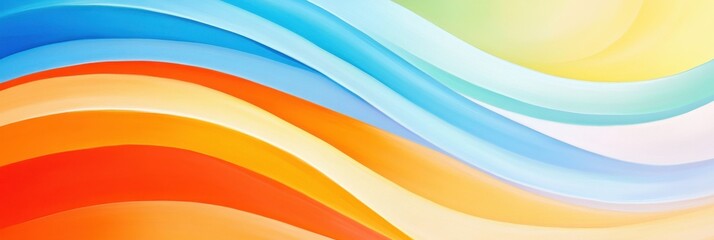 Poster - Swirling Waves of Color Create a Dreamy Landscape Under a Starry Sky in Vibrant Hues at Dusk