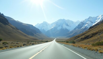 Canvas Print -  Exploring the majestic mountains on a clear day