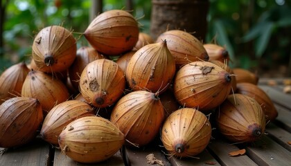 Sticker -  A bounty of coconuts fresh and ready for harvest