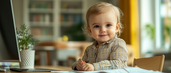 Poster - Insightful financial advisor analyzing stock charts on computer for strategic investment decisions