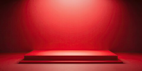 Minimalistic red stage with gradient effect, stage, red, minimalistic, simple, gradient, background, design, abstract