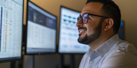 Poster - operations director analyzing performance metrics and driving strategic initiatives across business 