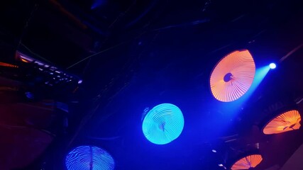Wall Mural - backgrounds party lightsideal orange themes blue vibrant dark room light background theme video