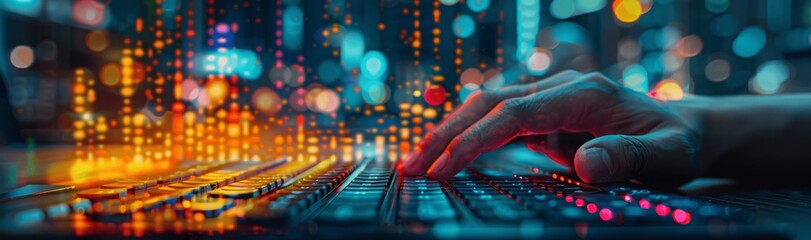 Aufkleber - Modern Business Financial Analysis Calculating Budget and Tax with Graph Growth in High-Quality Office Setting Futuristic Tech Stock Photo Contest Winner
