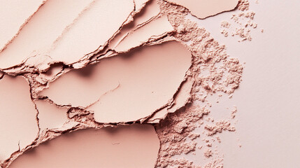 pink beige powder, soft and fine powder texture, make up powder