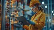 © Chatchanan - Female engineer using a tablet to review data in an industrial setting