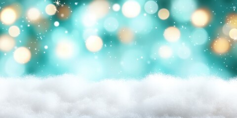Poster - Soft Snow and Bokeh Background for Winter Theme