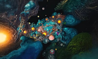Wall Mural - Abstract Space and Universe Artwork