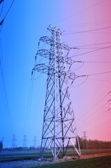 Wall Mural - high voltage electric tower line