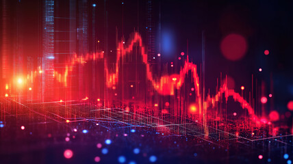 Poster - Exploring Financial Data Insights Through Stock Graphs and Investment Success Backgrounds